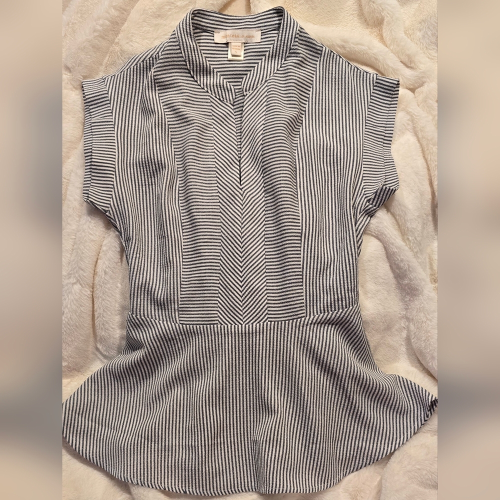 Striped Women's Peplum Top